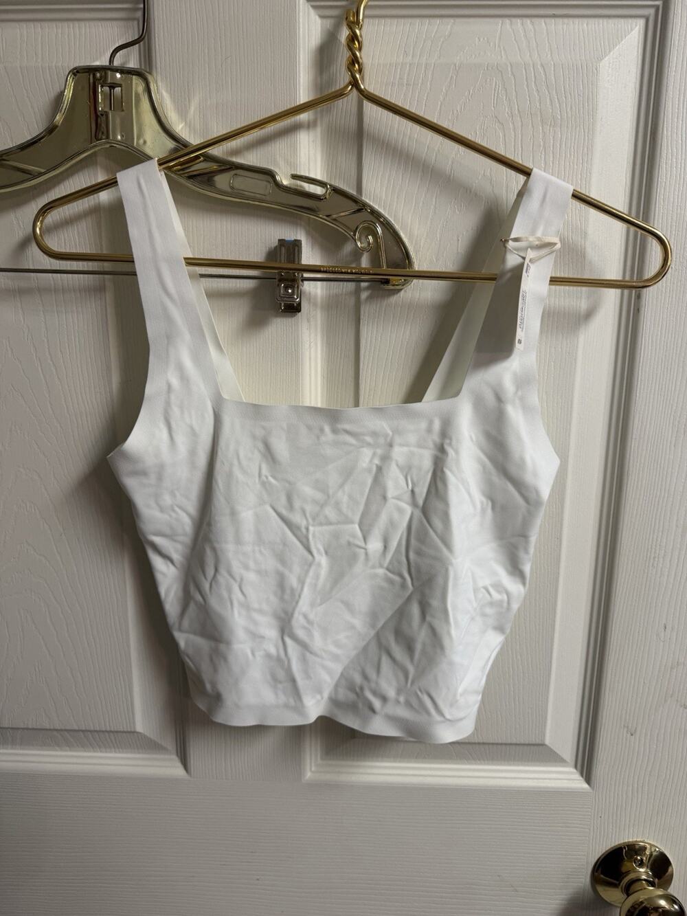 Aerie Smoothez Seamless Bra White Crop Top size Small New